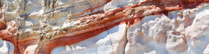 Colorful Rock Formations in Peran Triovasalos